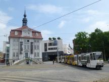 am Stadtmuseum, Breitscheidstr Ecke Heinrichstr, Fahrtrichtung Lusan/Zeulsdorf