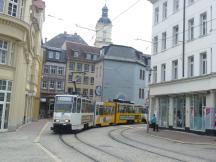 Hinter der Mauer Ecke Leipziger Str, Fahrtrichtung Bieblach-Ost