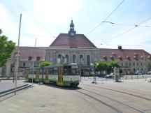 Bahnhofstr Ecke Berliner Str vor dem Bf Görlitz, Fahrtrichtung Königshufen