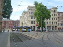 Postpl Ecke An der Frauenkirche, vorne Wendedreieck in der Altstadt