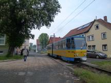 Einrücken zur Wagenhalle über den Linienweg der Linie 4, hier in Sundhausen