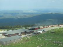 Bergstation Brocken im Sommer, Ausblick vom Brockenhaus