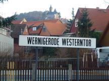 Blick auf Schloss Wernigerode vom Bf Westerntor