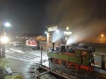 Mallet-Lokomotive auf der Drehscheibe im Bahnbetriebswerk Wernigerode