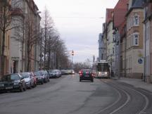 eingleisig im Gegenverkehr auf der Karl Liebknecht Str bei H Ostschule