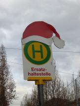 Sonderhaltestelle der Weihnachtsbahn