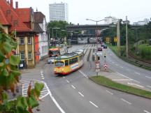 Einfahrt Endstelle Rheinhafen