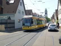 Kastenwörtstr Ecke Ankerstr, Ende der Eingleisigkeit