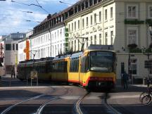 Karl Friedrich Str südlich des Marktplatzes, Fahrtrichtung Hbf