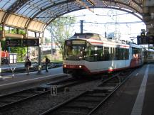 Karlsruhe Albtalbahnhof, Einfahrt aus der Wendeanlage