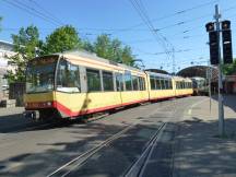 Karlsruhe Albtalbahnhof, Ausfahrt Richtung Karlsruhe