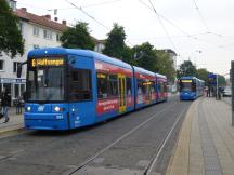 H Weserspitze, links Wagen Richtung Wolfsanger, rechts Richtung Brückenhof