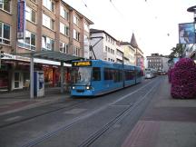 ins Depot einrückende Bahn als Linie 0 beschildert