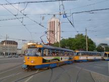 Goethestr Ecke Willy-Brandt-Pl, im Hintergrund das Wintergartenhochhaus