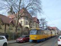 auf der Georg-Schwarz-Str am Diakonissenhaus, Fahrtrichtung Stadtmitte