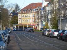 Ausweiche an der H Ring, Blick zur Kreuzung Rathausstr