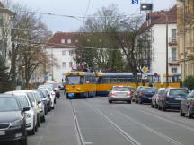 Ausweiche an der H Ring, Blick zur Kreuzung August-Bebel-Str