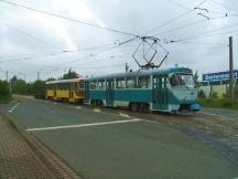 Transportwagen 5032/5033 an der Ausfahrt Anschluss Heiterblick