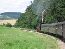 Fahrt frei - Formsignal entlang der Strecke