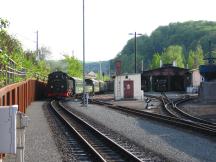 BW Freital-Hainsberg, links die Strecke Richtung Dippoldiswalde