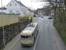 in der Carl-Ruß-Str, aufgenommen von der Brücke der eh. Korkenzieherbahn