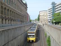 Tunnelrampe in der Schlossstr, nahe Berliner Pl, Fahrtrichtung Hedelfingen
