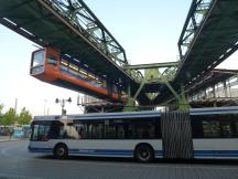 Ausfahrt aus der Station Oberbarmen Bf Richtung Wendeschleife / Depot