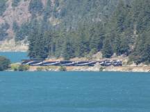 Fahrt entlang dem Nordufer des Seton Lake bei Lillooet, BC