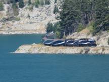 Fahrt entlang dem Nordufer des Seton Lake bei Lillooet, BC