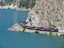 Fahrt entlang dem Nordufer des Seton Lake bei Lillooet, BC