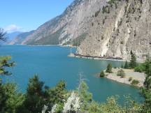 Fahrt entlang dem Nordufer des Seton Lake bei Lillooet, BC