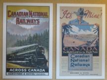 alte Werbeplakate der Canadian National Railways