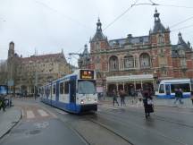 Leidseplein, rechts die Stadsschouwburg, Fahrtrichtung Diemen Sniep