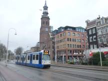 in der Linnaeusstraat vor der Muiderkerk, Fahrtrichtung Diemen Sniep