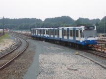 ab Zuid-Station werden die Gleise der anderen Metrolinien mit Stromschiene geteilt