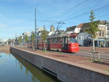 Westvest Ecke Binnenwatersloot in Delft, Fahrtrichtung Tanthof