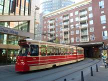 überbaute Strecke am Turfmarkt Ecke Lage Zand, Fahrtrichtung Centraal Station