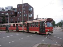 Wenden an der Thorbeckelaan - vorwärts aus dem Gleisdreieck Richtung Centrum