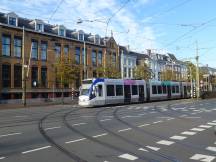 Prinsegracht Ecke Brouwers­gracht, 4 gleisiger Abzweig (2x Tunnel, 2x Tunnelumfahrung)