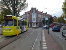 H Paul Krugerplein, Fahrt­richtung Stadtmitte, hinten rechts Wagen der Linie 12