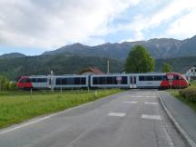 Bahnübergang bei Dellach im Gailtal - an der Straße Dellach-Weidenburg-Mauthen