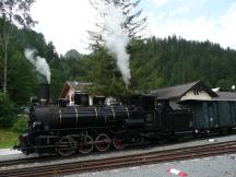 Dampflok Mh 3 (Bj 1906) im Endbahnhof Krimml