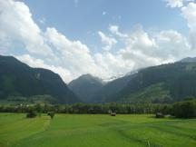 Ausblick bei Uttendorf auf die Weißsee Gletscherwelt