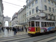 Rua da Conceição, im Hintergrund das Arco da Rua Augusta am Praça do Comércio