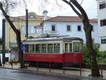 Endstelle Sintra (Estefânia) - gerade wird die Trolleystange umgehängt