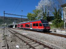 Ausfahrt aus der unterirschen Endstelle Biel/Bienne