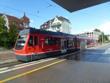 Triebwagen Be 4/8 (Bj 2008) an der Endstelle Solothurn SBB-Bahnhof