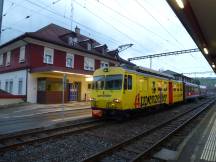 Endbahnhof Appenzell - mit Werbelok für Appenzeller Käse