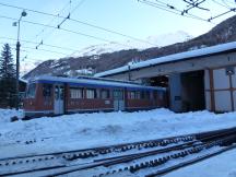 Bhe 4/8 (Bj 1965) bei der Einfahrt ins Depot Zermatt