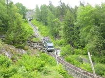 Barberine-Standseilbahn - steilste Zweikabinen-Standseilbahn der Welt